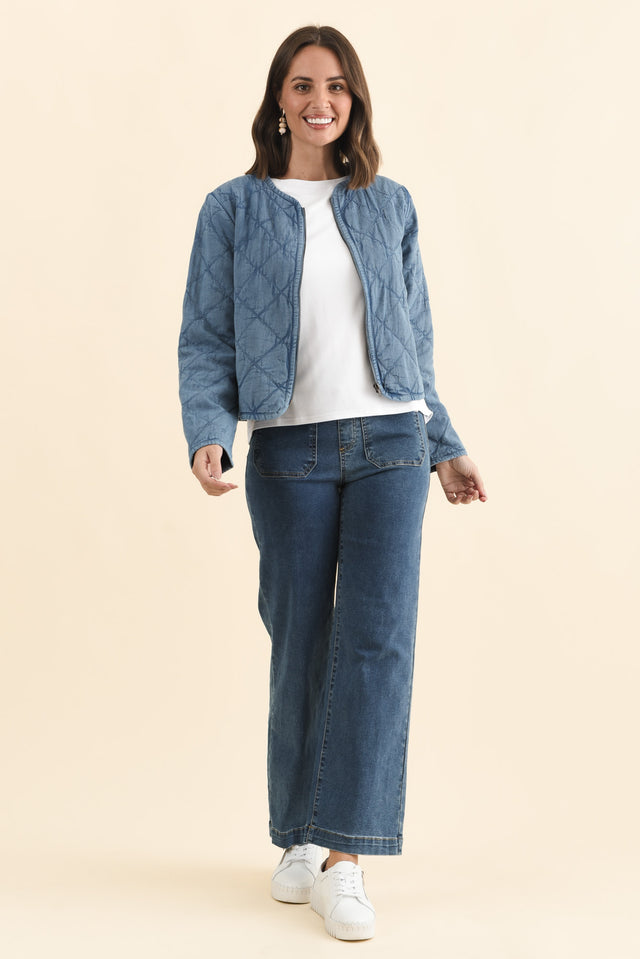William Blue Quilted Pocket Jacket,Brunette model,alt text|model:MJ image 7