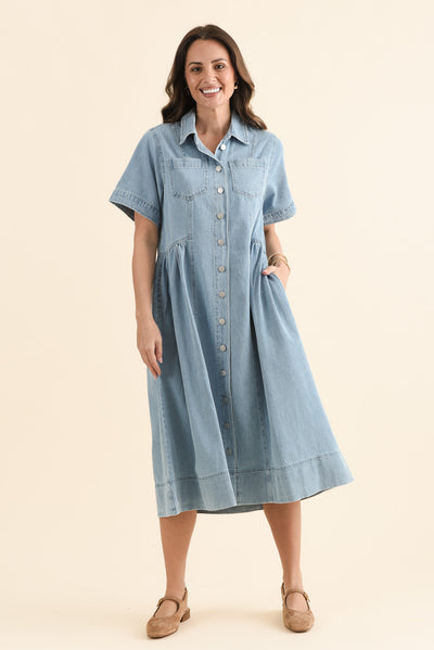 Willow Blue Denim Shirt Dress