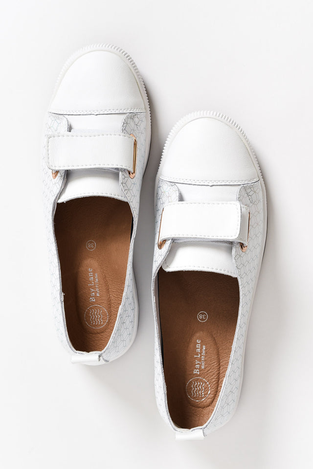 Wilona White Geo Leather Loafer image 5