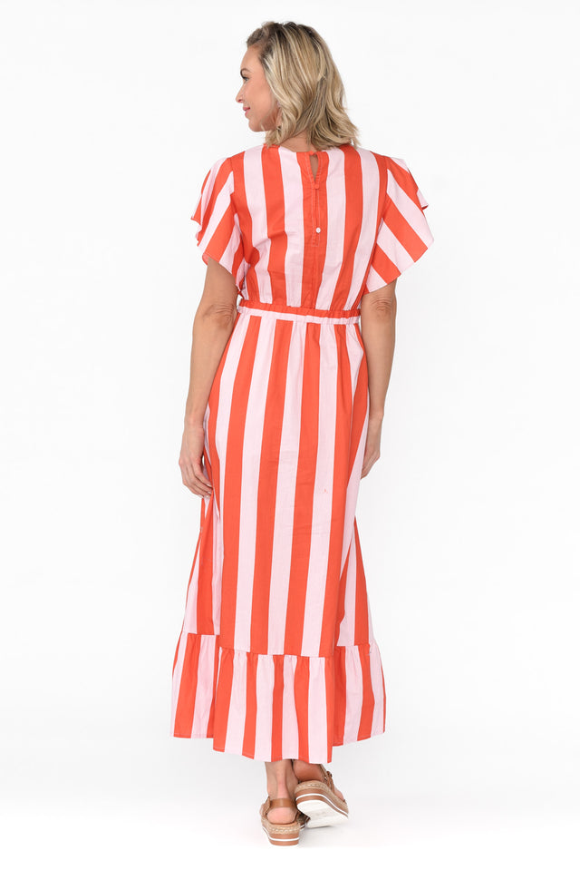 Winslow Pink Stripe Cotton Belted Dress image 4