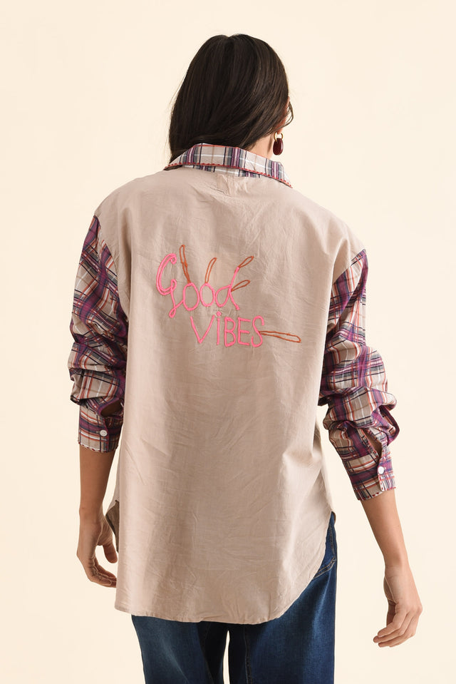 Woods Purple Whimsy Cotton Embroidered Shirt image 4