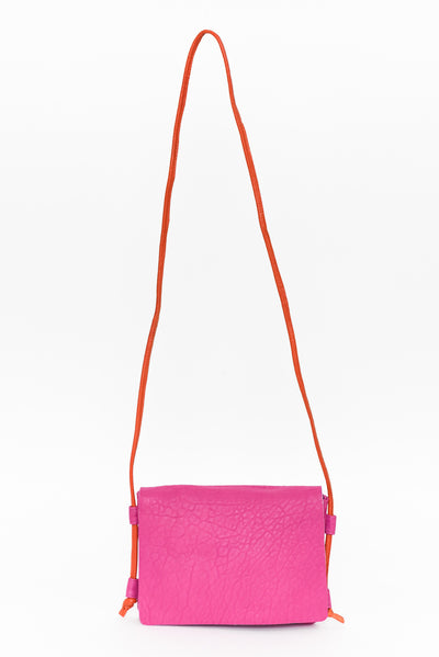 Xaden Hot Pink Leather Shoulder Bag