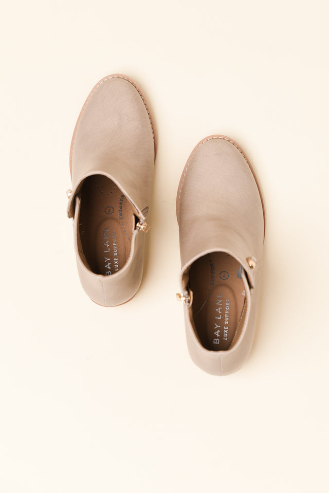 York Beige Leather Toggle Boot image 5