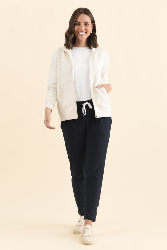 York Cream Zip Jacket,Brunette model,alt text|model:MJ image 7