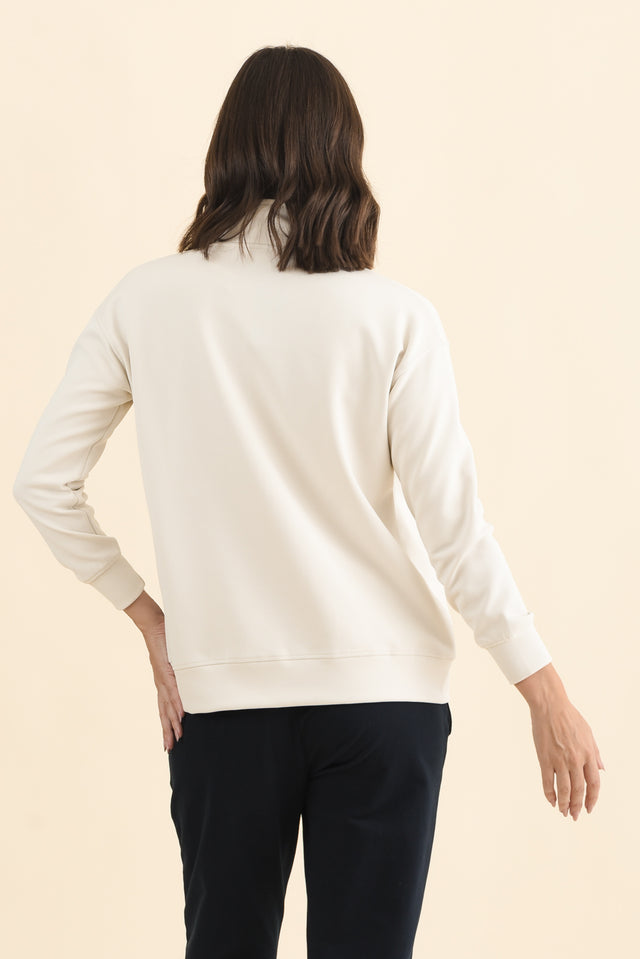 York Cream Zip Jacket,Brunette model,alt text|model:MJ image 5