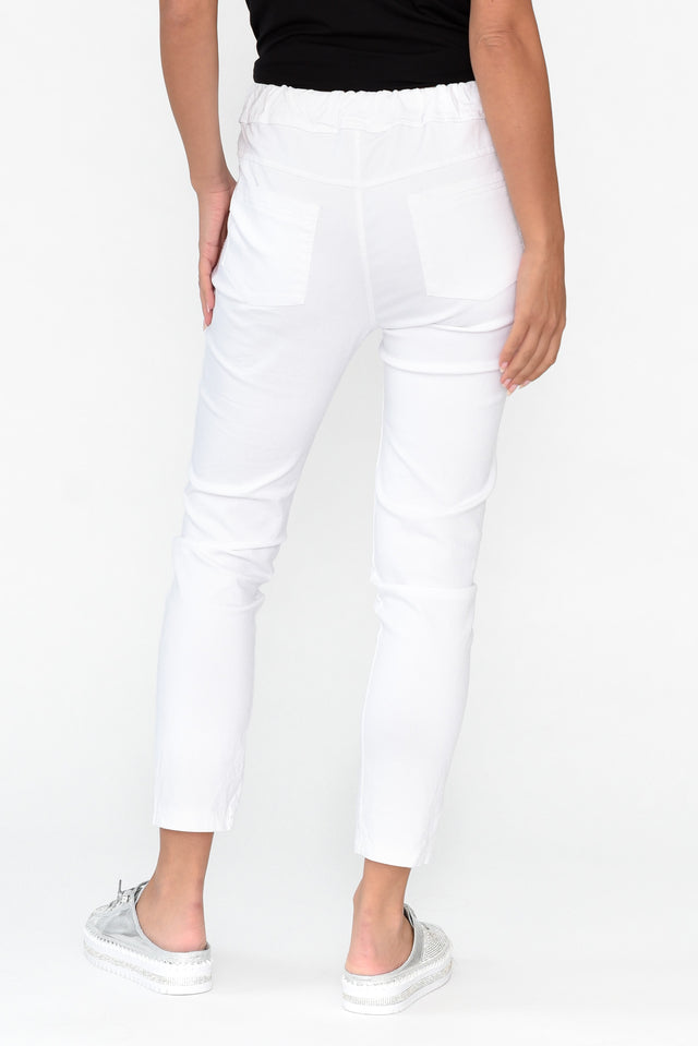 Zachary White Foil Stretch Pants