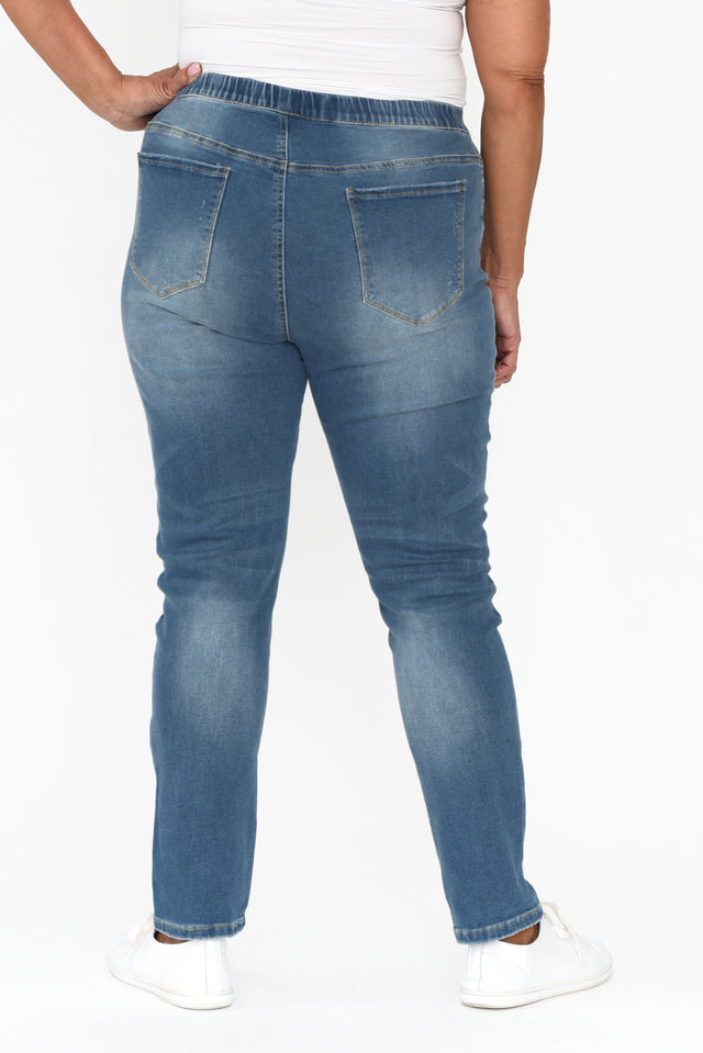 Zadie Distressed Blue Stretch Jeans image 15