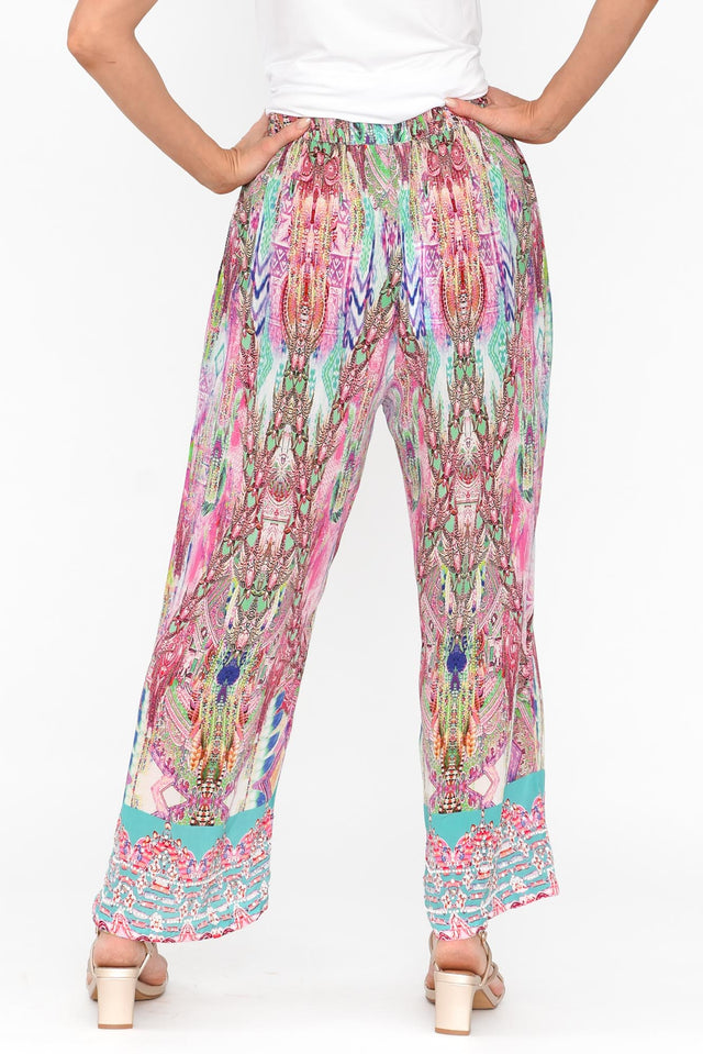 Zahara Pink Silk Wide Leg Pants image 3