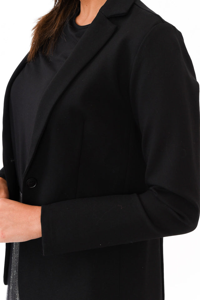 Zander Black Collared Blazer