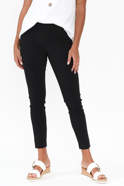 Zara Black Stretch Cropped Pants