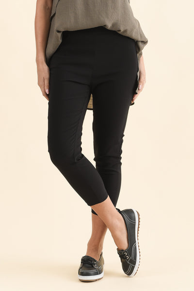 Zara Black Stretch Cropped Pants