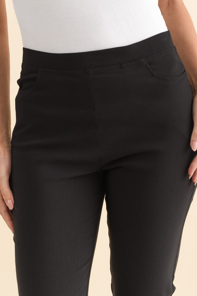 Zara Black Stretch Full Length Pants image 6