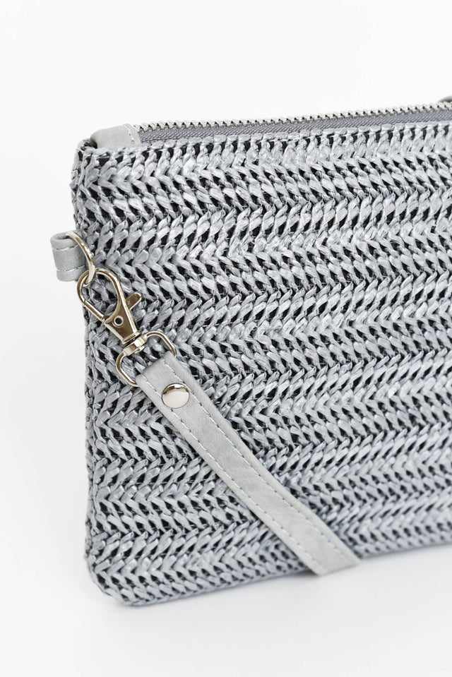 Zila Silver Woven Crossbody Bag image 2
