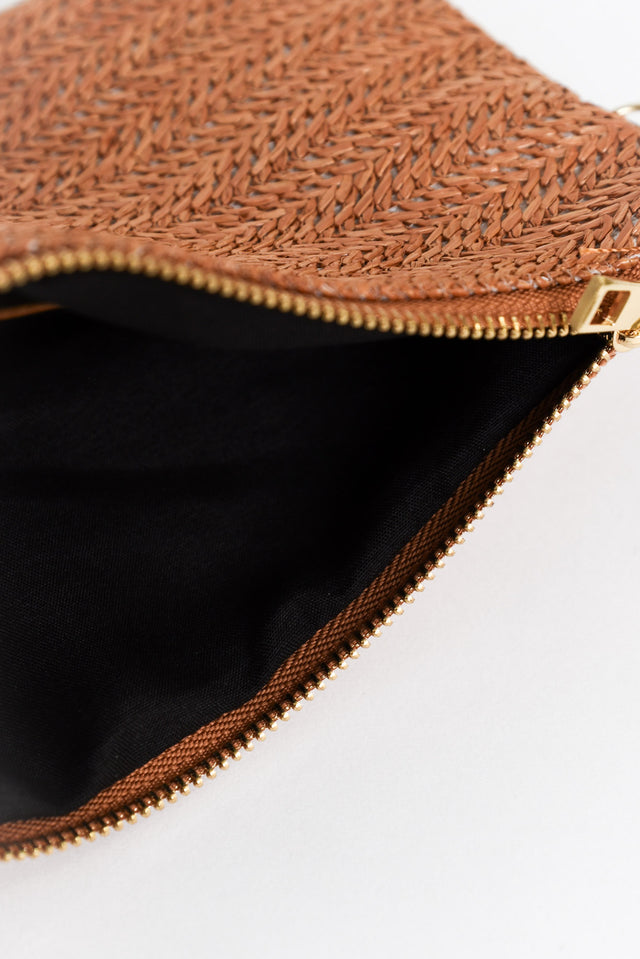 Zila Tan Woven Crossbody Bag image 4