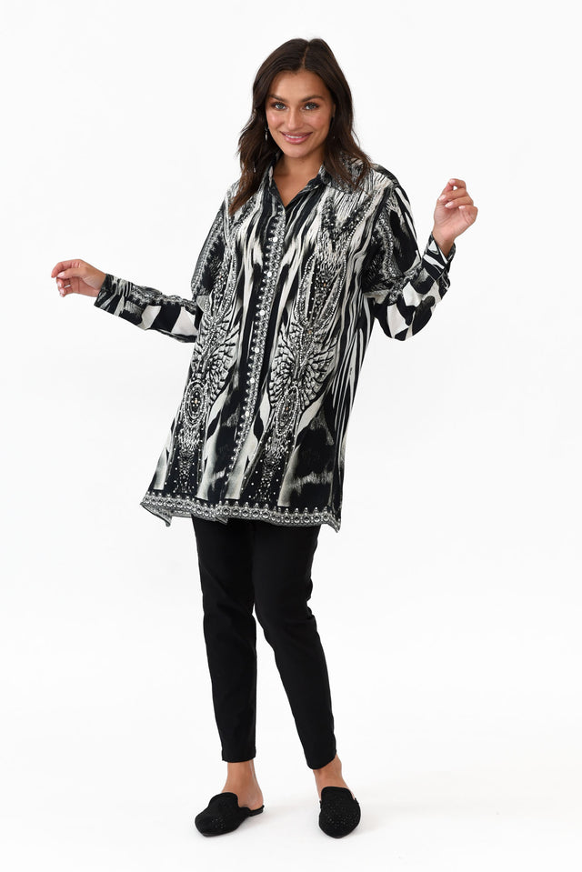 Zulu Black Silk Resort Shirt
