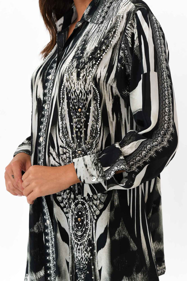 Zulu Black Silk Resort Shirt