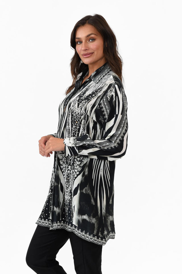 Zulu Black Silk Resort Shirt