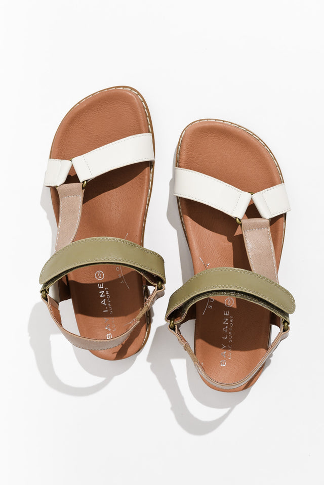 Zulu Taupe Leather Velcro Sandal image 4