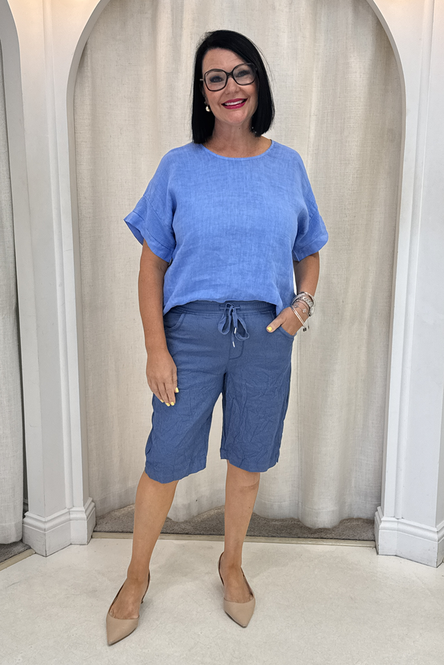 Asha Blue Travel Shorts image 3