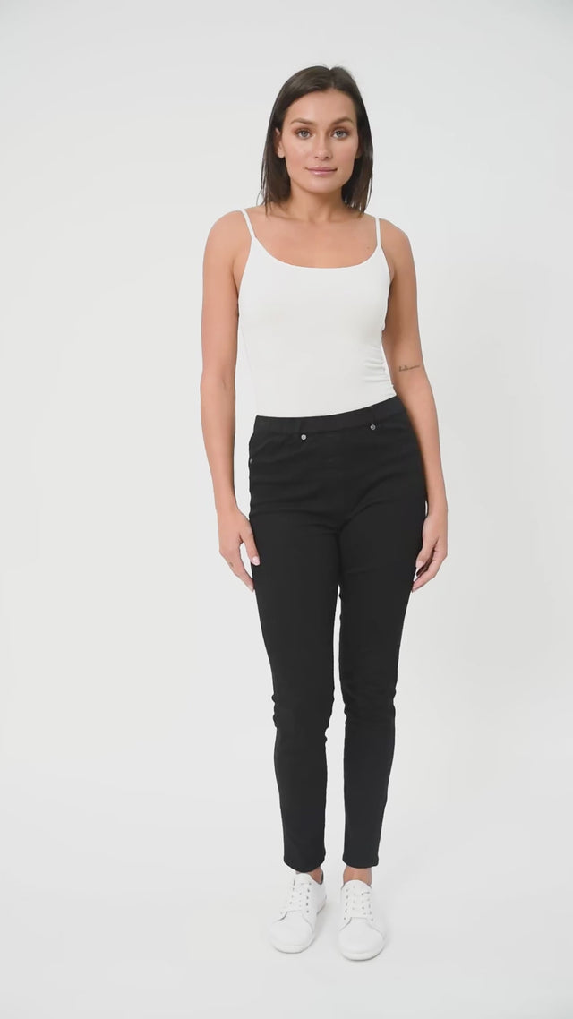 Reed Black Stretch Cotton Pants thumbnail 3