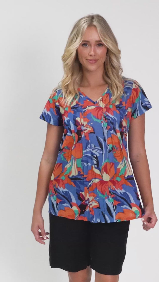 Fia Cobalt Hawaiian Cotton Top thumbnail 2