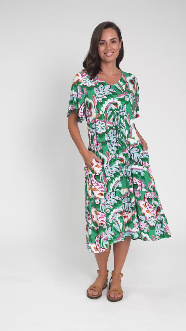 Belinda Green Garden Tier Dress thumbnail 2