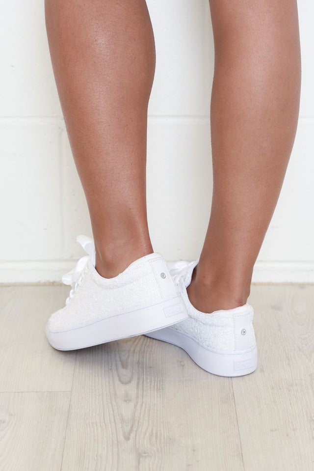 Alley White Sequin Sneaker