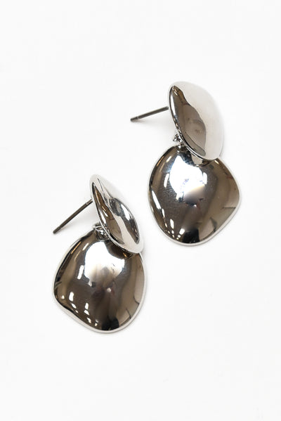 Alison Silver Geo Earrings