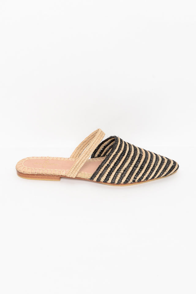 Amalu Monochrome Straw Woven Mule