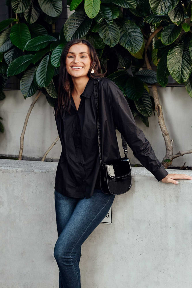 Atticus Black Cotton Shirt