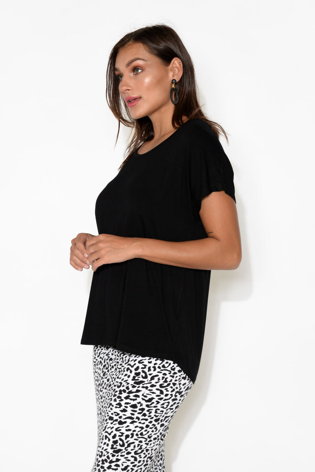 Eadie Black Bamboo Top