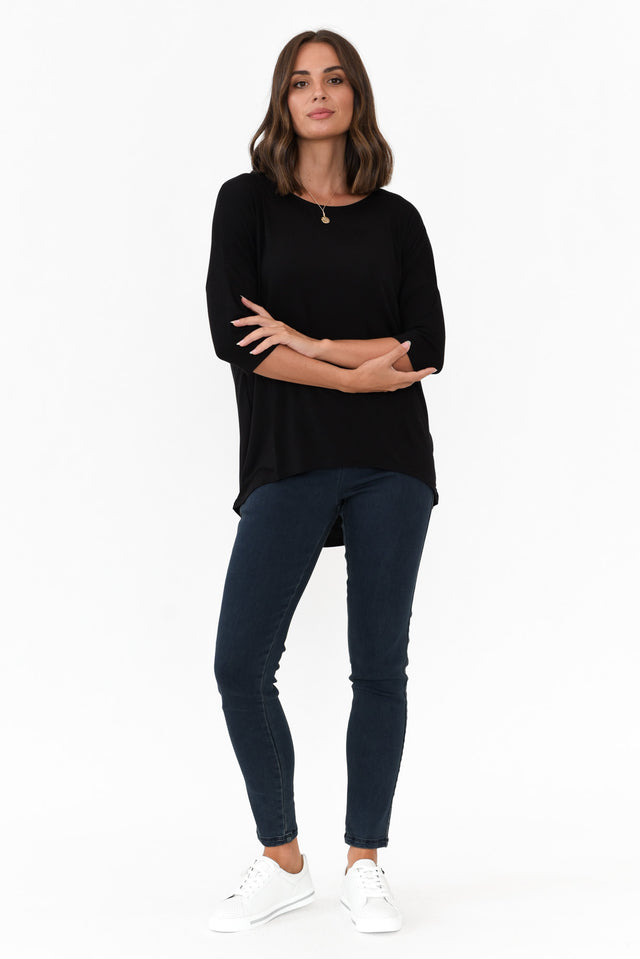 Polly Blue Cotton Stretch Pants