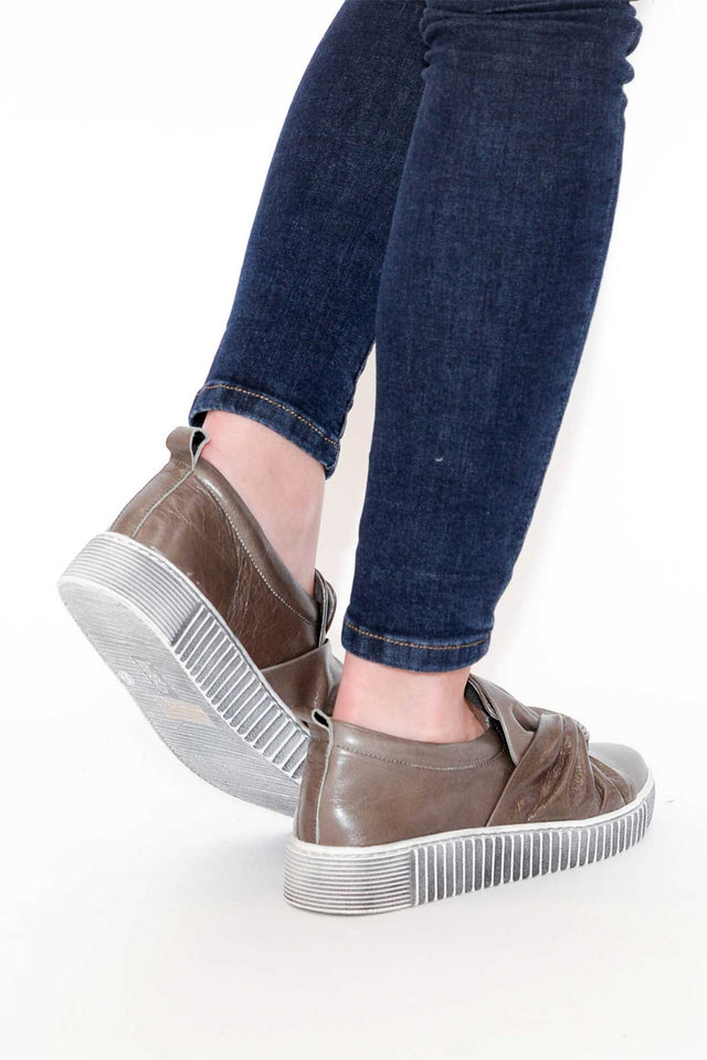 Bowie Taupe Slip On Loafer