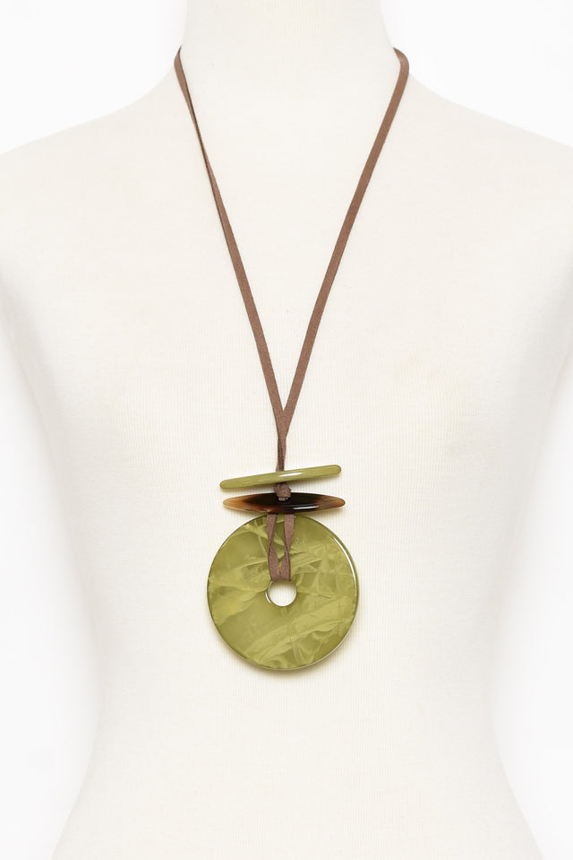 Brigitta Green Pendant Necklace image 2