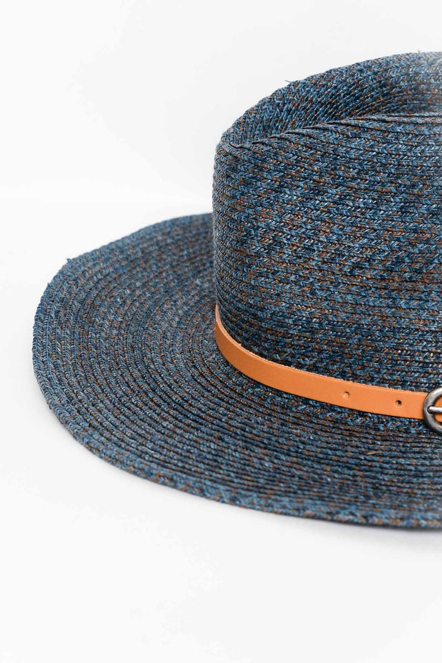 Bruny Blue Raffia Cowboy Hat