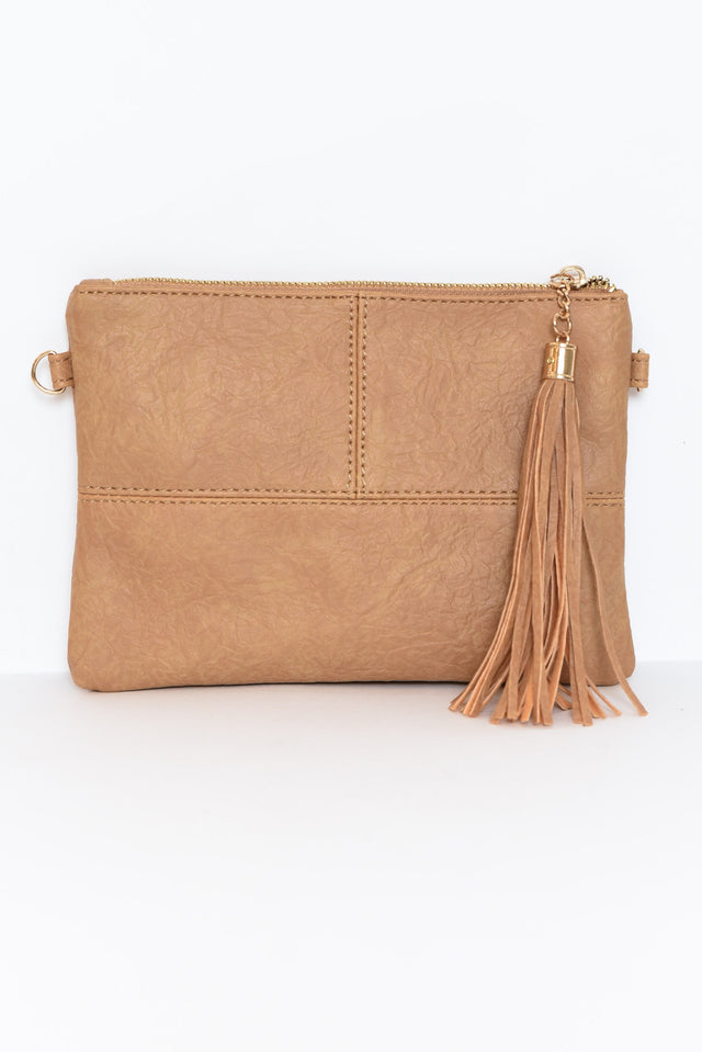 Brynn Camel Tassel Crossbody Bag image 2