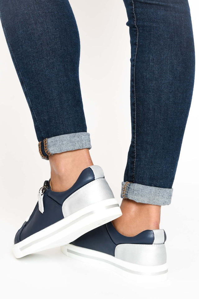 Carissa Navy Silver Sneaker