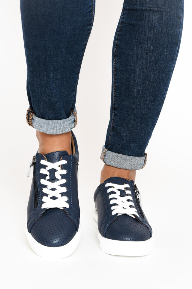Carissa Navy Silver Sneaker