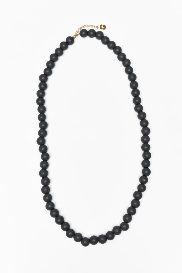 Clarice Charcoal Wood Bead Necklace image 1