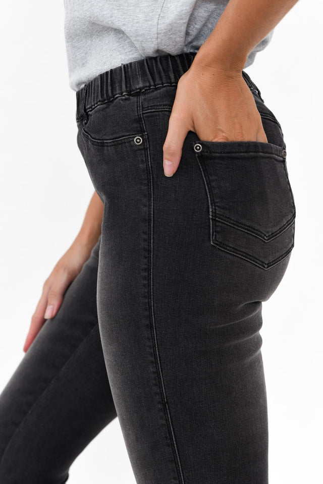 Courtney Black Denim Stretch Jeans image 2