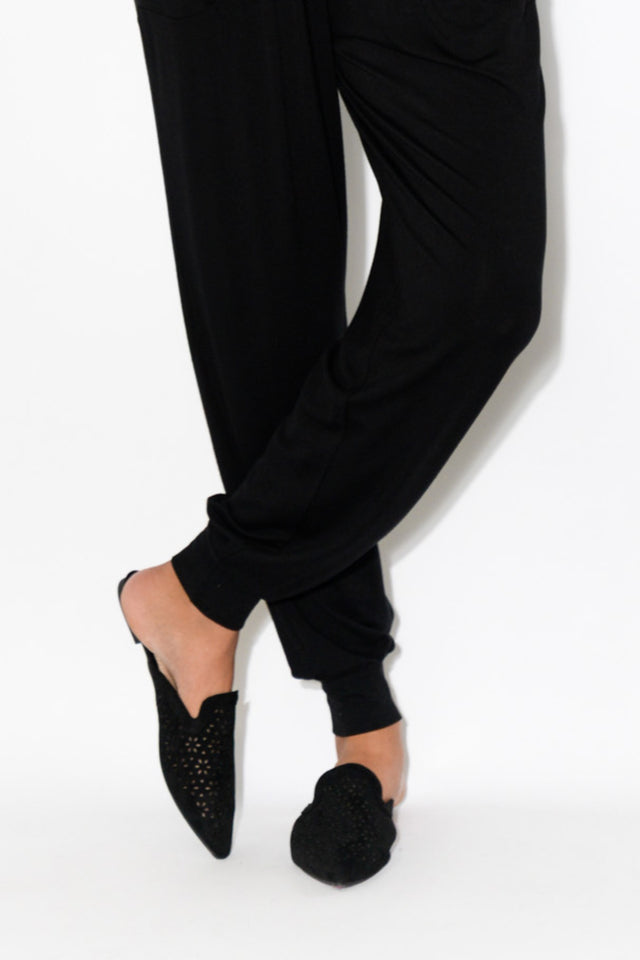 Daisy Black Cut Out Mule