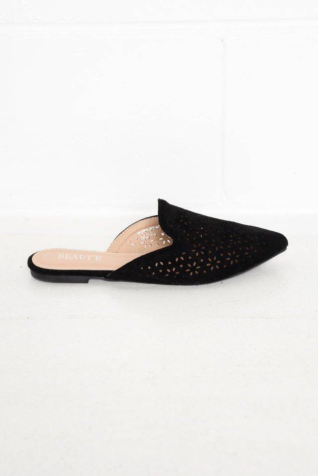 Daisy Black Cut Out Mule