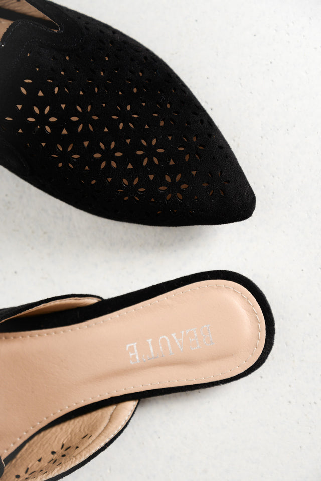 Daisy Black Cut Out Mule