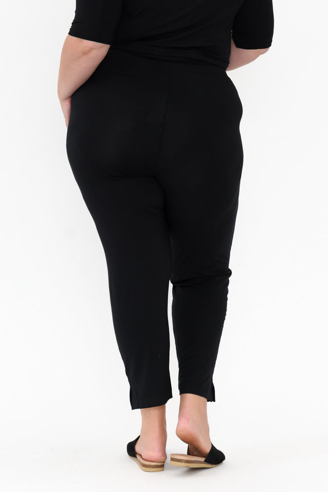 Dana Black Micro Modal Pants,Blonde model,alt text|model:Caitlin image 16
