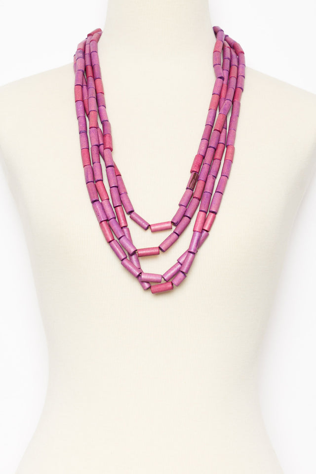 Diane Purple Bead Layer Necklace