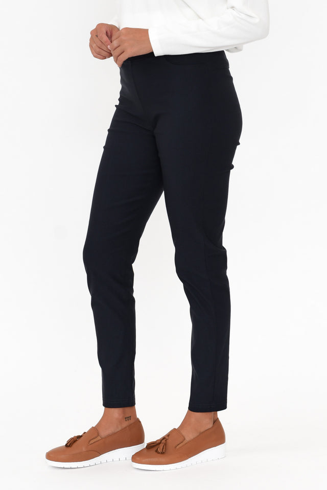 Dixon Navy Cotton Stretch Pants