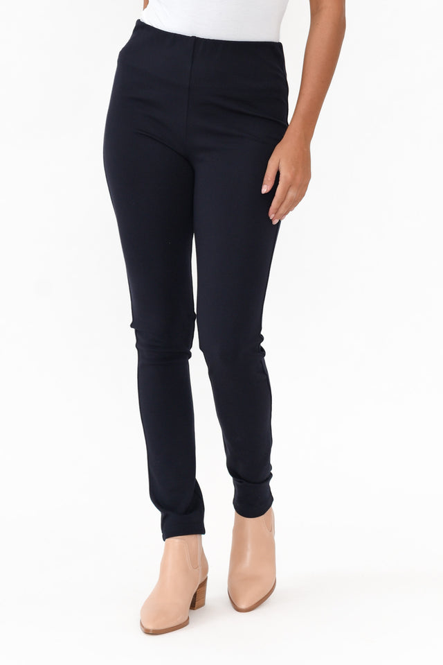 Elsa Navy Winter Ponte Pant