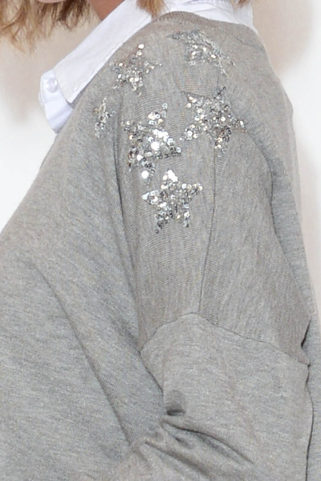 Erika Grey Sequin Embellished Knit