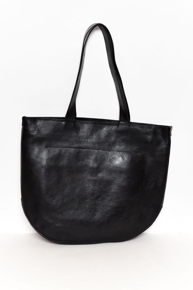 Fenna Black Leather Tote image 2