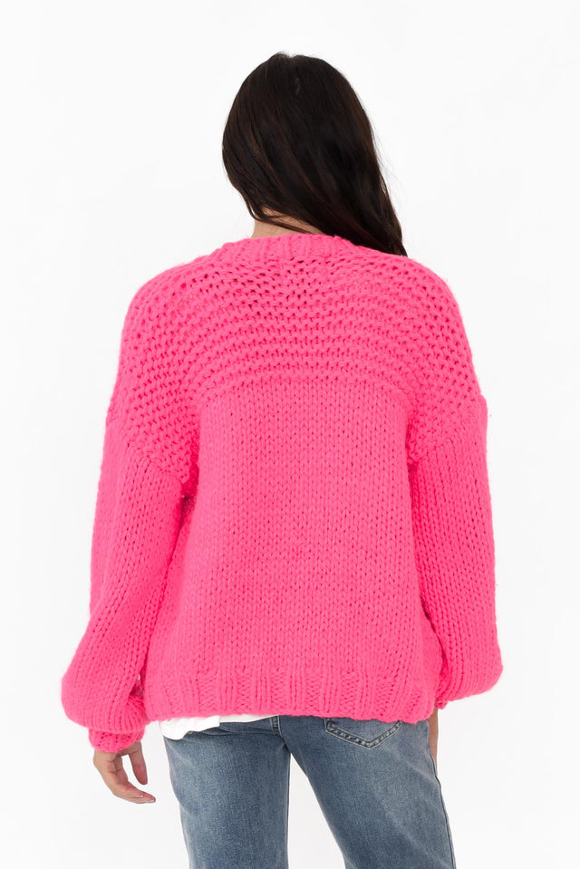 Freddie Pink Knit Pocket Cardigan